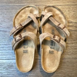 Birkenstock, Mayari, oiled leather tobacco brown, size 37.
